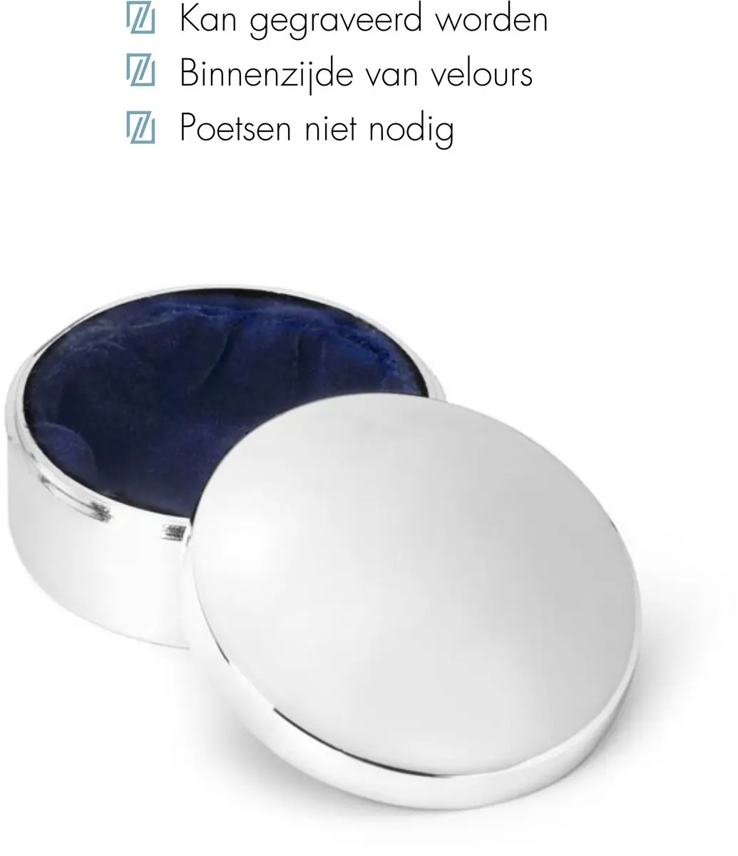 Zilverstad Tandendoosje 42mm - Zilver
