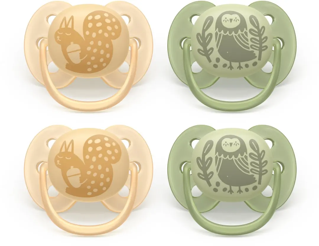 Philips Avent Ultra Soft SCF091/52 Fopspenen - 4 Stuks - Beige Groen