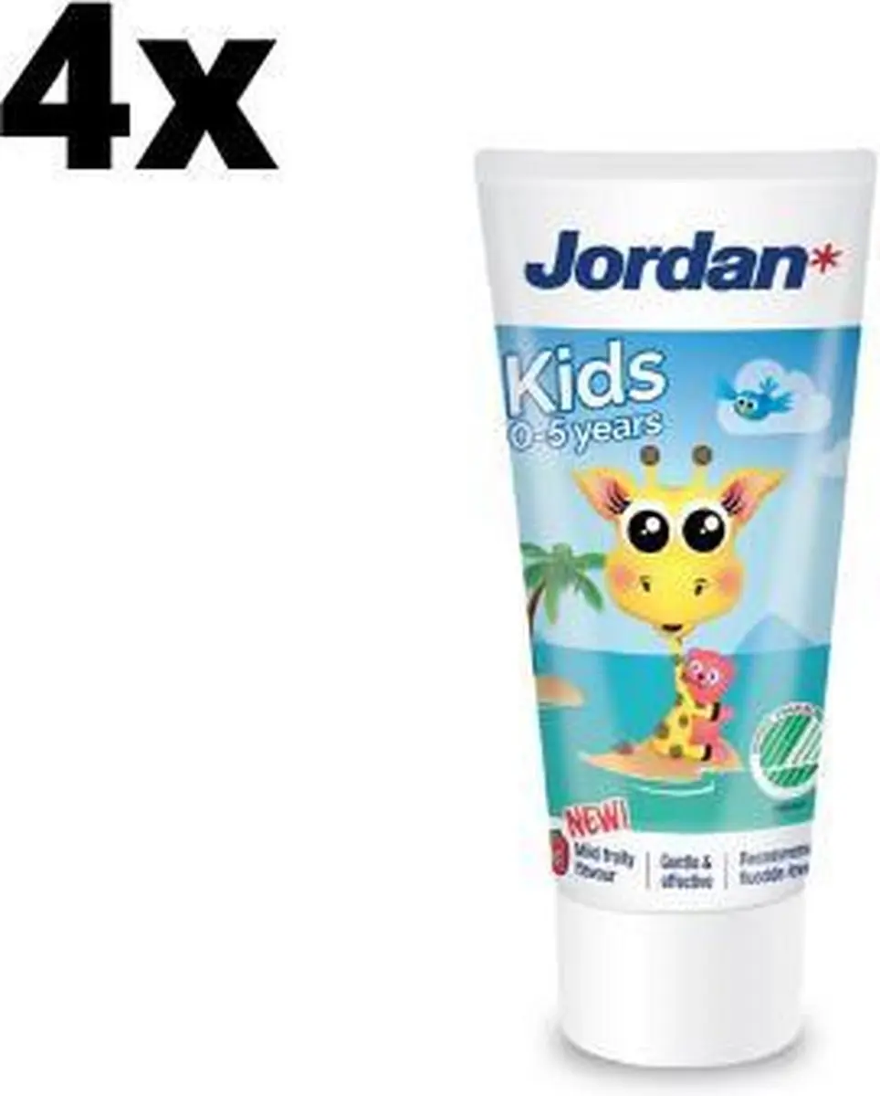 Jordan Tandpasta Kids 200ml - 4 Stuks