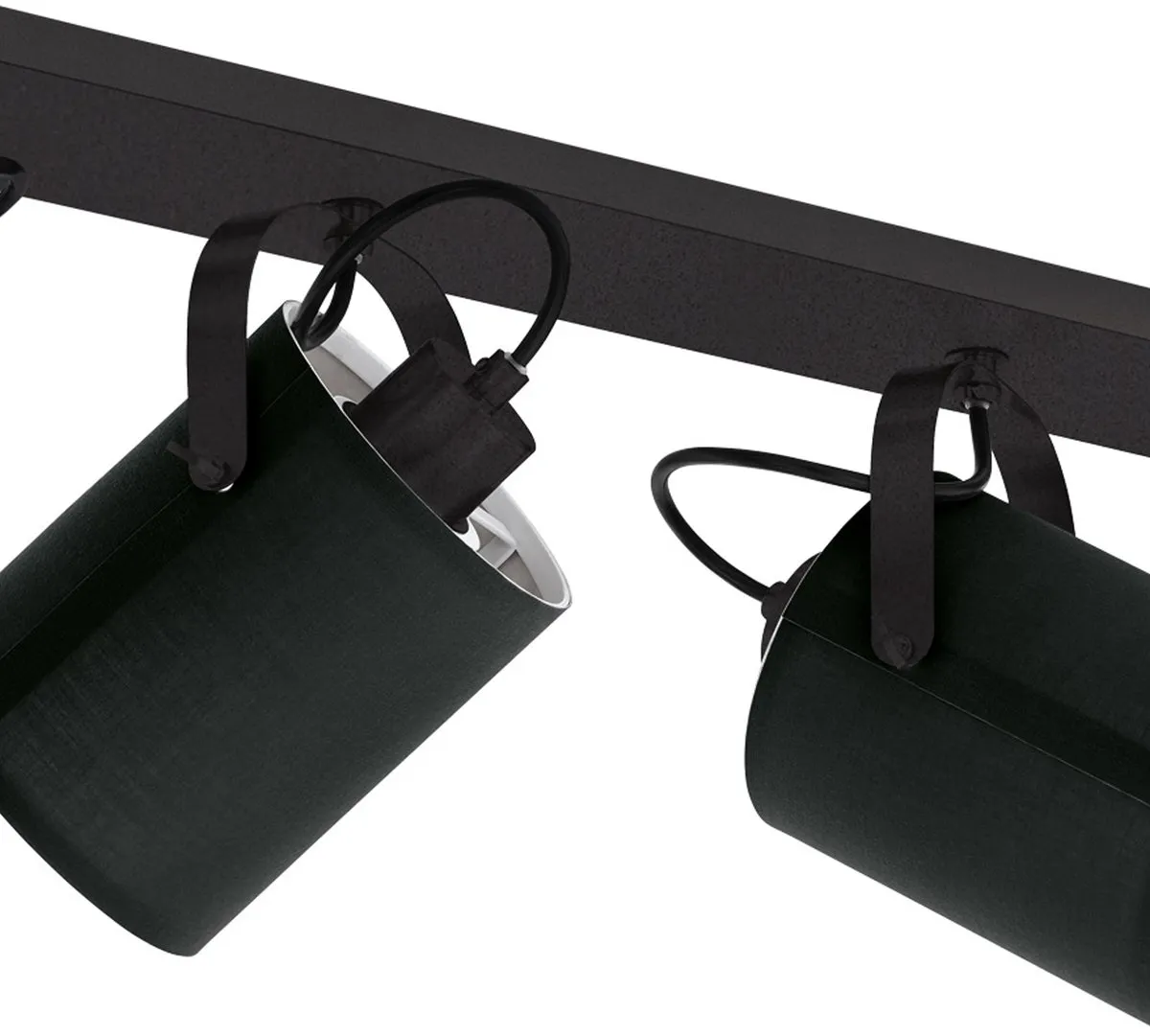 Eglo Villabate Spot 4x E27 - 79,5cm - Zwart/Wit