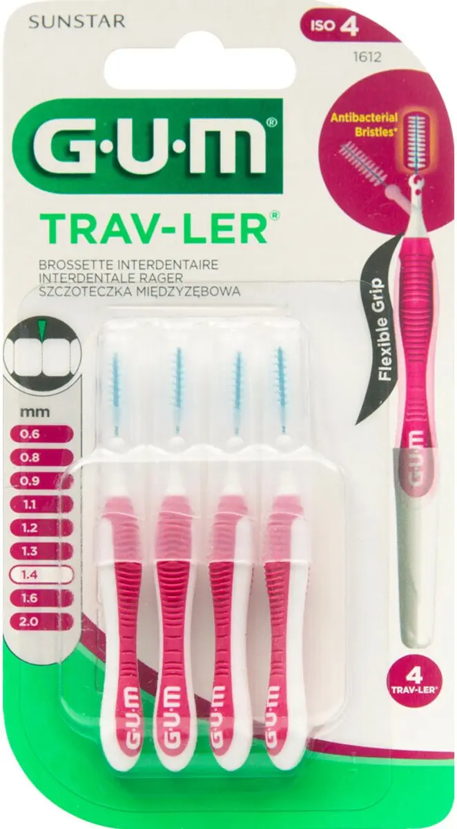 GUM Trav-Ler Ragers Aubergine 1.4mm