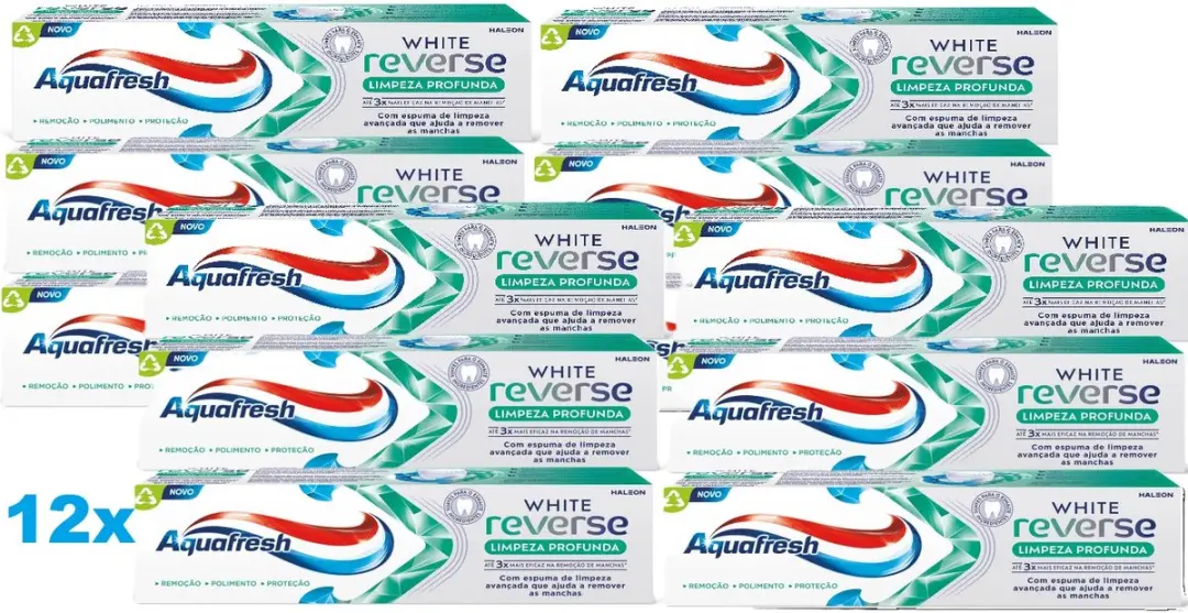 Aquafresh White Reverse Tandpasta 75ml - 12 Stuks