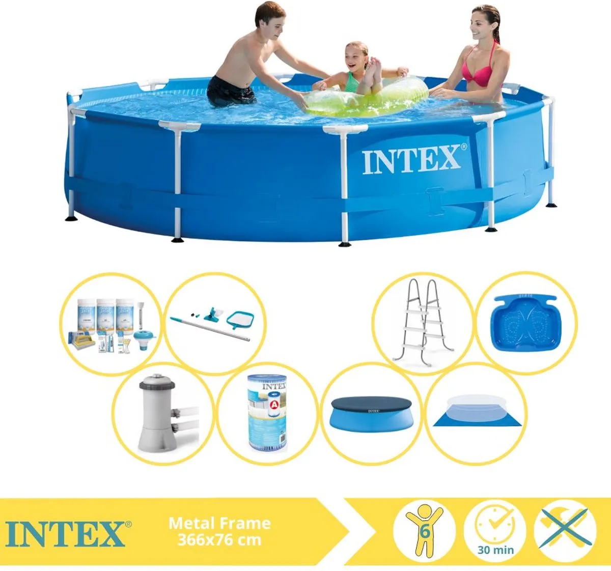 Intex Metal Frame Zwembad 366x76cm