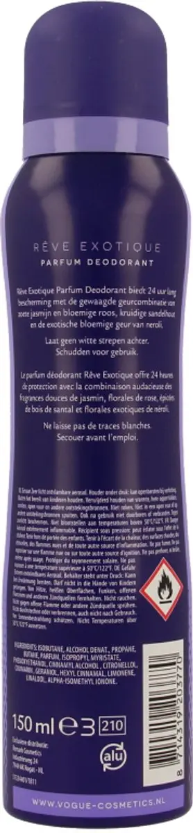 Vogue Reve Exotique Deo 150ml