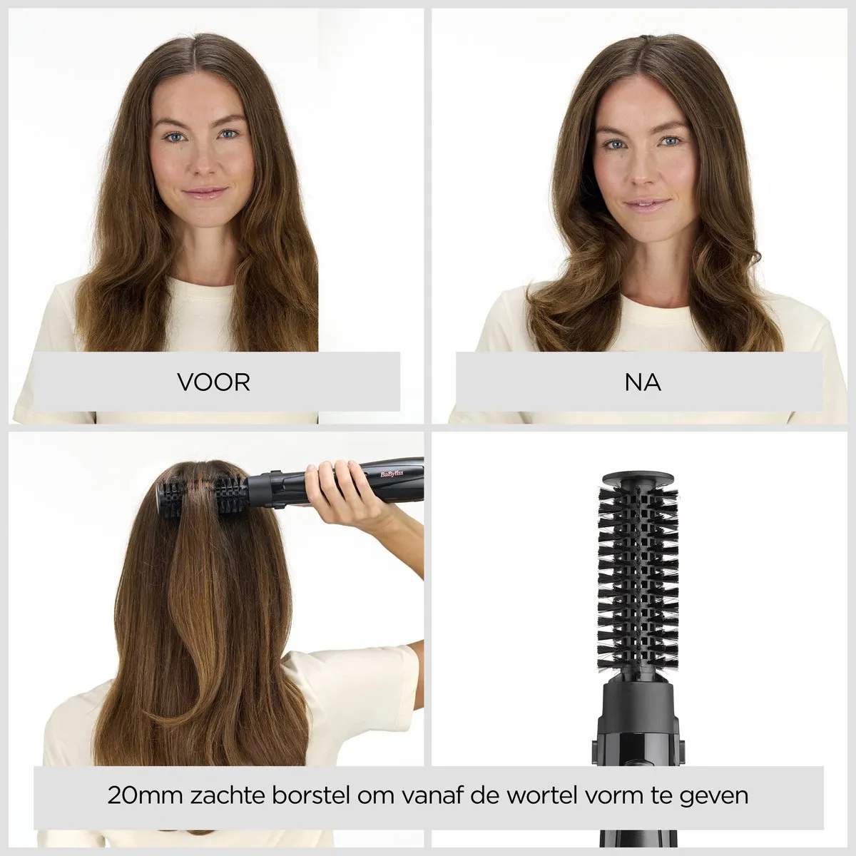 Babyliss Perfect Finish AS126E Airstyler - 1000W - 38mm Krulborstel - Zwart - afbeelding 6 van 6
