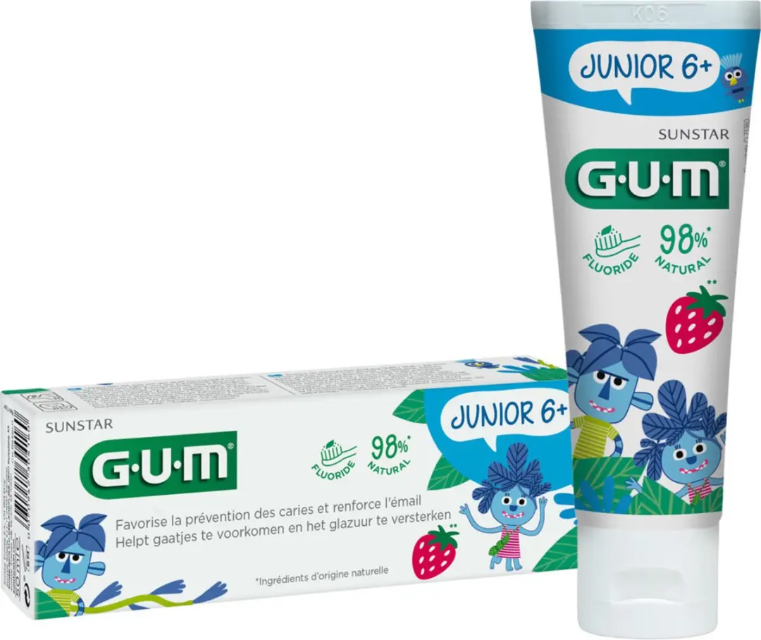 GUM Tandpasta Junior 6+ 50ml - 3 Stuks