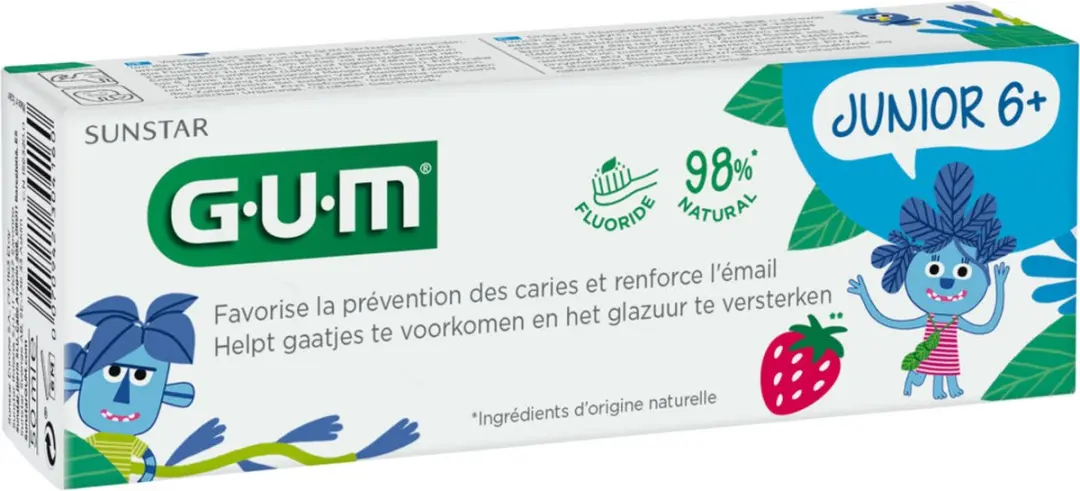GUM Tandpasta Junior 6+ 50ml - 3 Stuks