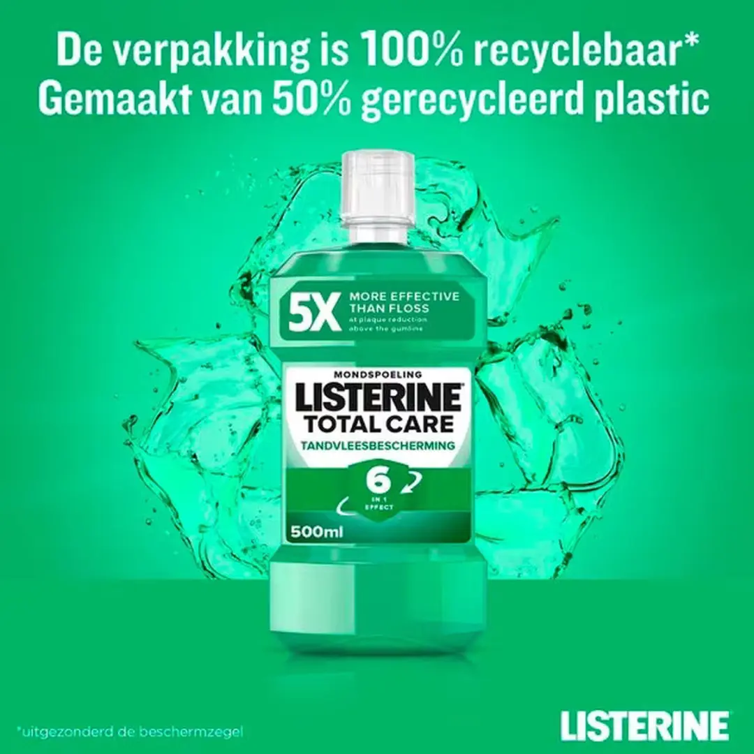 Listerine Mondwater Total Care Tandvleesbescherming 6x500ml