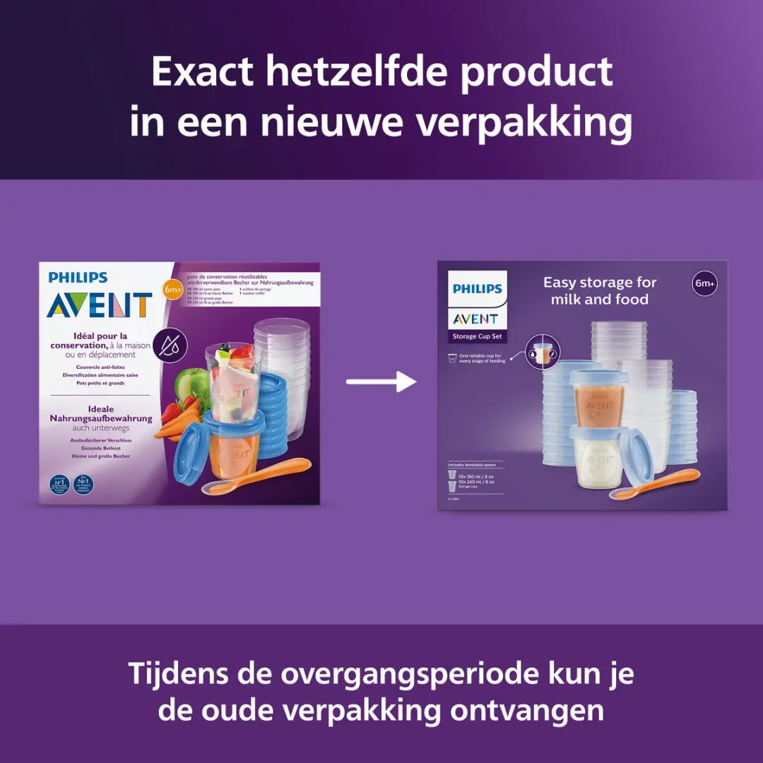 Philips Avent Bewaarbekers SCF721/20 - 20 Stuks