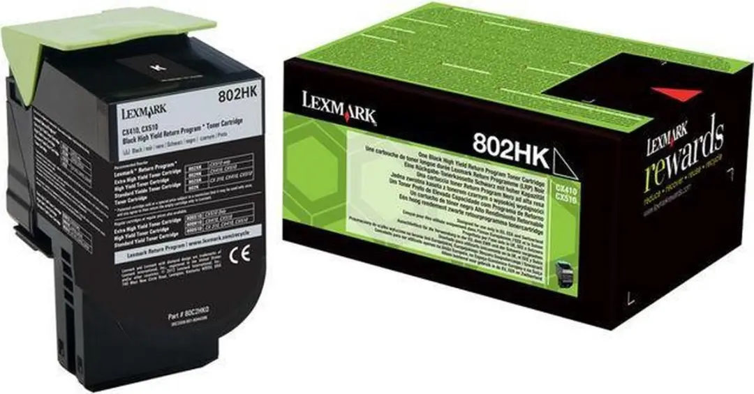 Lexmark 80C2HKE Tonercartridge Zwart