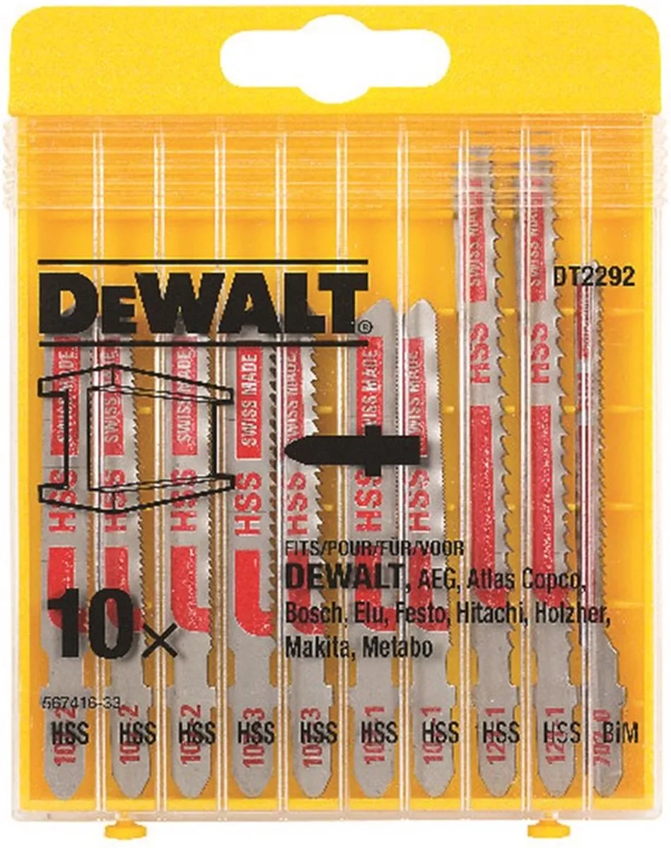 DeWalt DT2292 Decoupeerzaagbladen 10-delig - Metaal - afbeelding 6 van 6