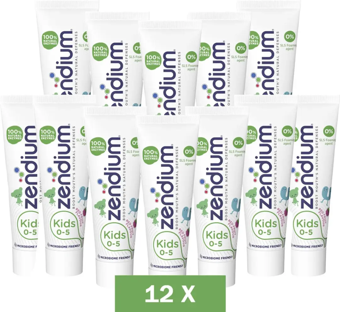 Zendium TP Kids 0-5jr 75ml - 12 Stuks