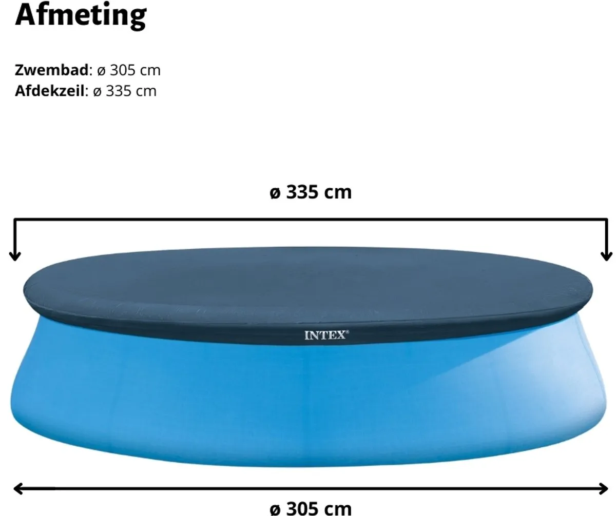 Intex Zwembad Afdekzeil Ø335cm - Donkerblauw