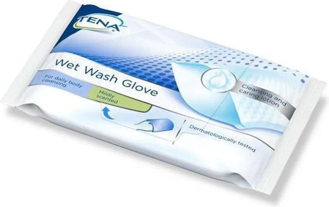 TENA Wet Wash Glove Mild - 5 Stuks