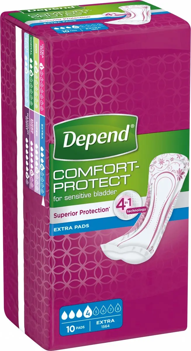 Depend Incontinentieverband Extra M - 10 Stuks