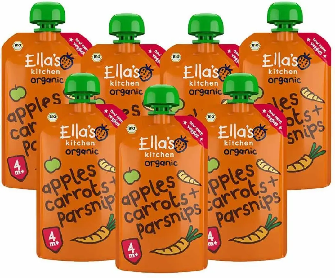 Ella’s Kitchen Biologisch Knijpfruit Wortels Appels Pastinaak 7x120g