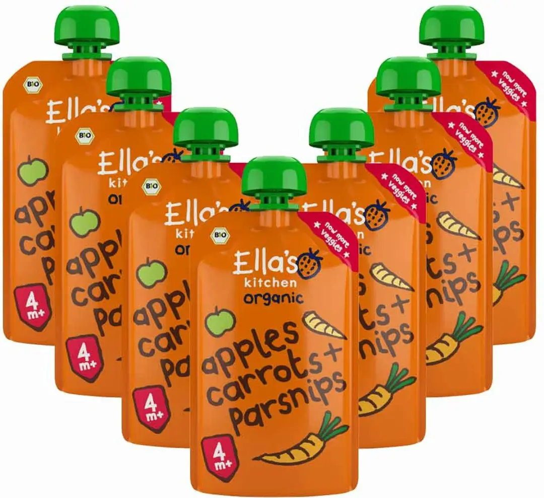 Ella’s Kitchen Biologisch Knijpfruit Wortels Appels Pastinaak 7x120g