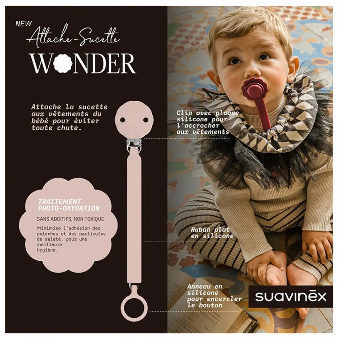 Suavinex Wonder Fopspeenkoord - Paars