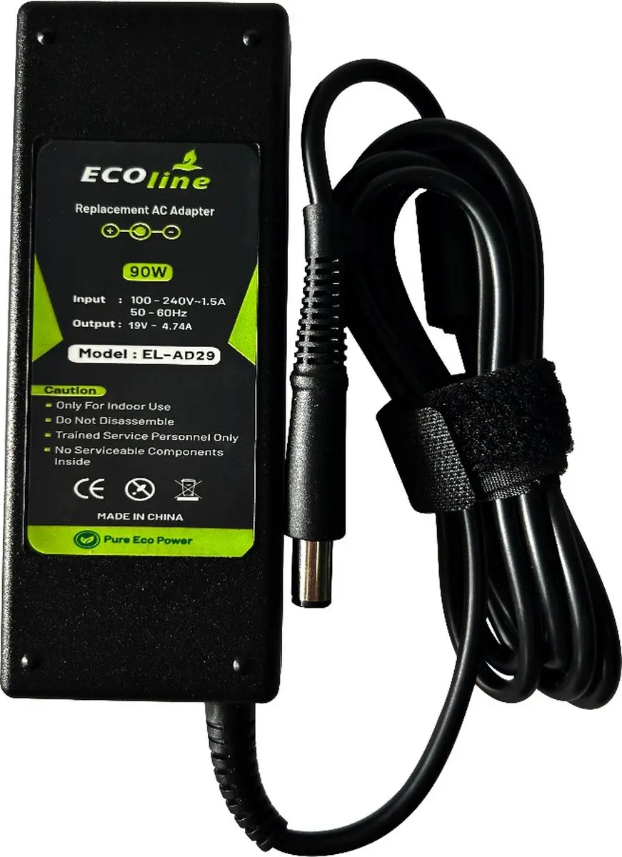 Ecoline Oplader 19V 4.74A - o.a. Dell/Compaq