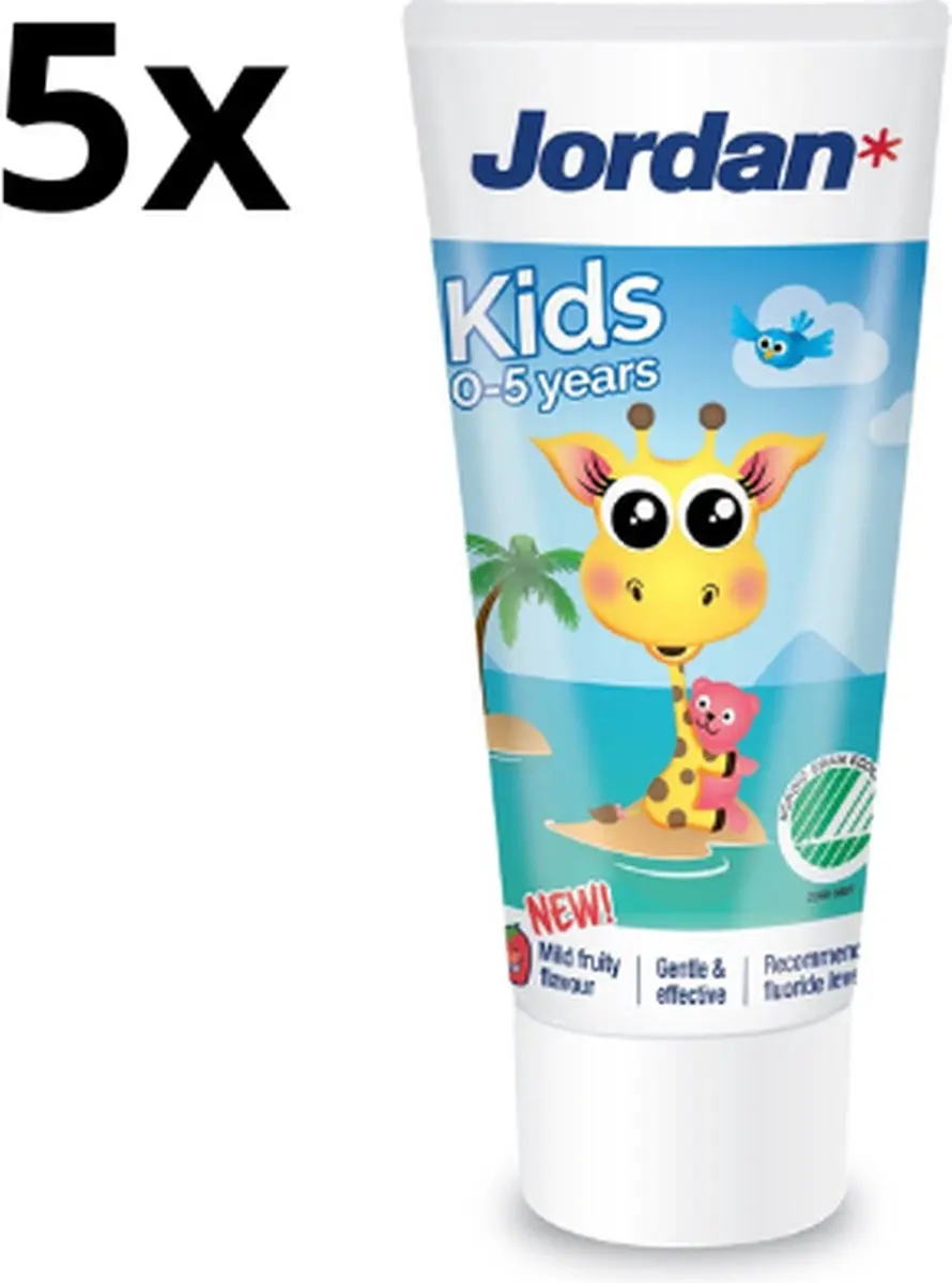 Jordan Tandpasta Junior 0-5 jaar - 250ml (5x50ml)