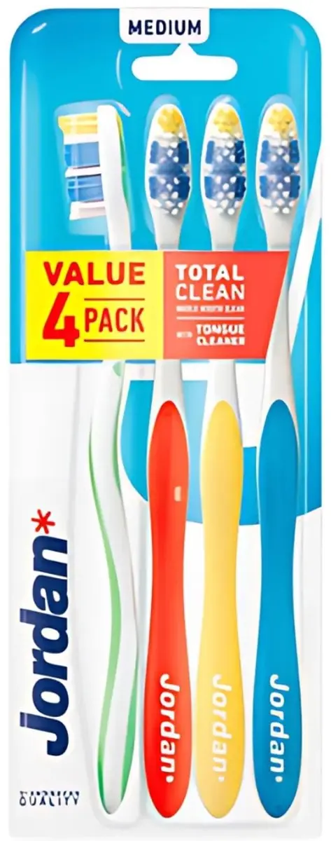Jordan Total Clean Tandenborstels Medium - 24 Stuks