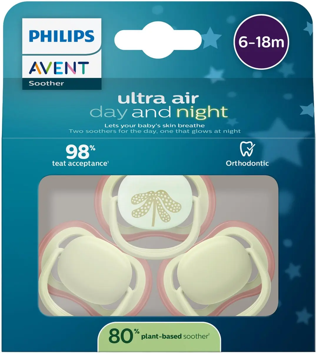 Philips Avent Ultra Air Fopspeen 6-18 Mnd - 3 Stuks Groen