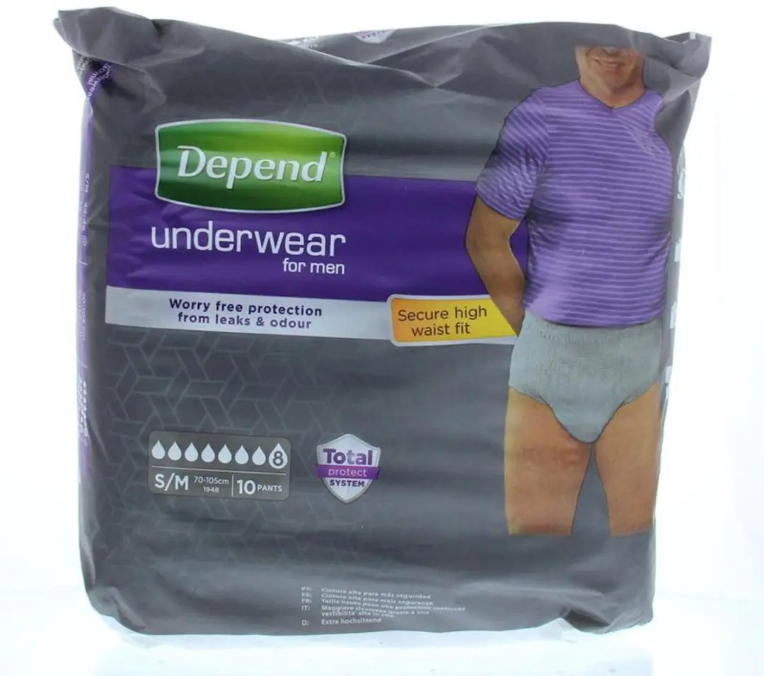 Depend Pants Men Super Maat S/M - 10 Stuks