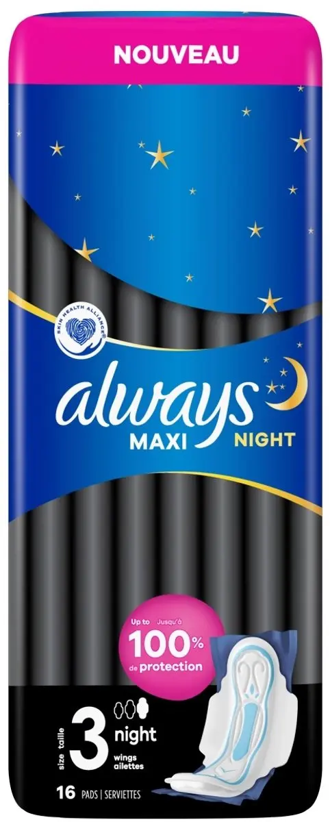 Always Maxi Night Met Vleugels 16 Stuks