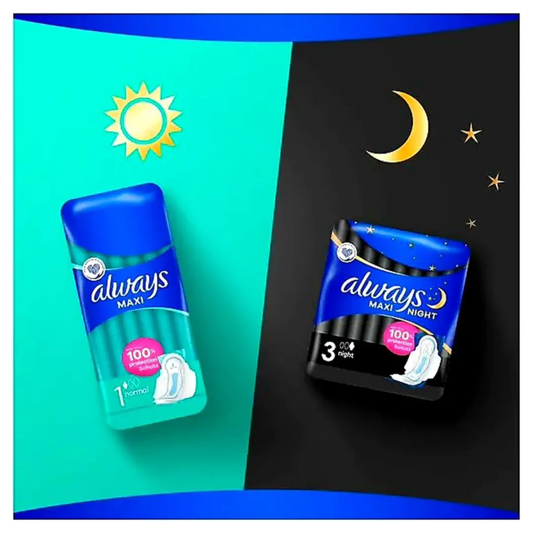 Always Maxi Night Met Vleugels 16 Stuks