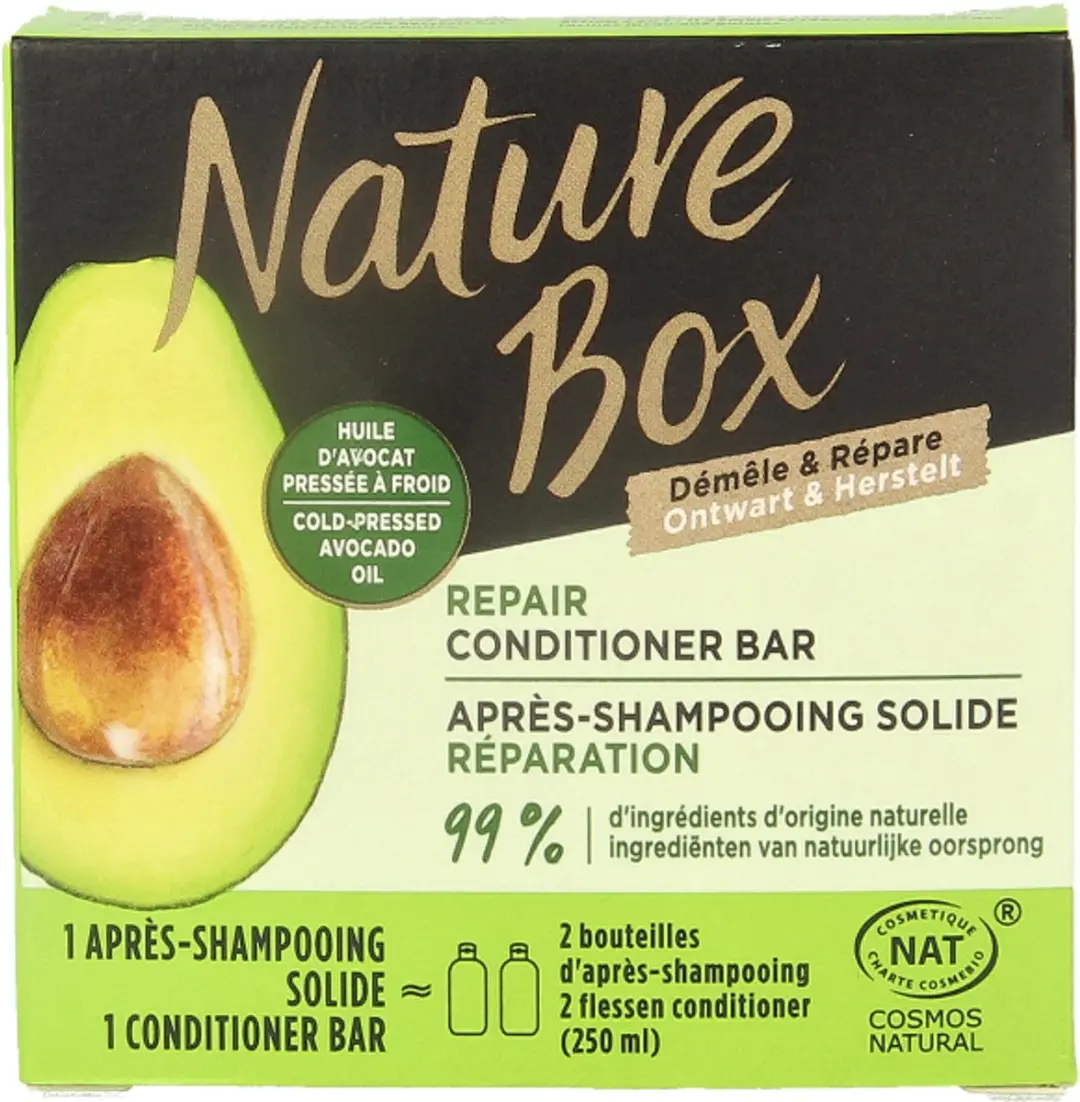 Nature Box Avocado Repair Conditioner Bar 80g