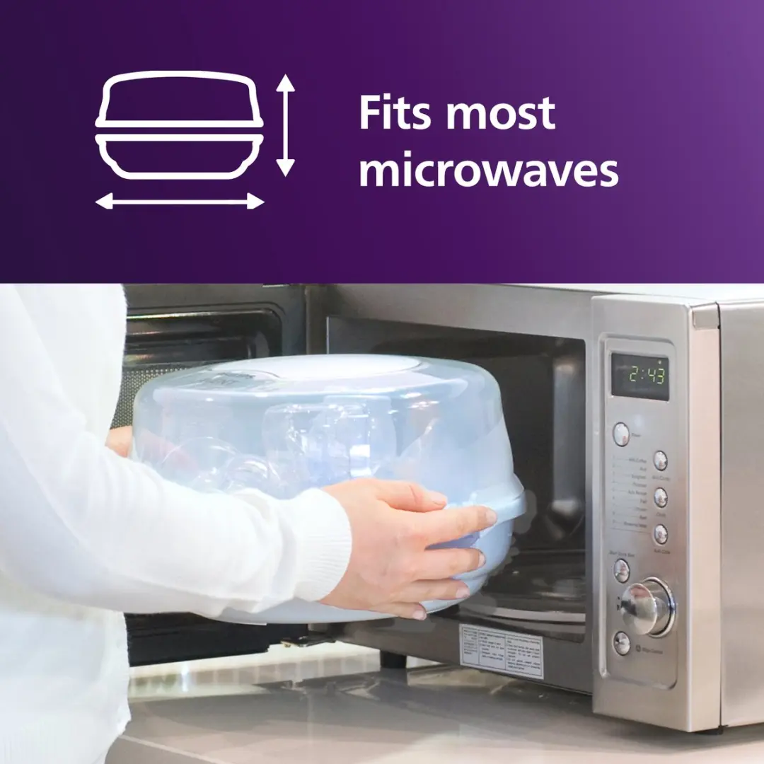 Philips Avent Magnetron Sterilisator SCF281/02 - Transparant/Wit/Blauw