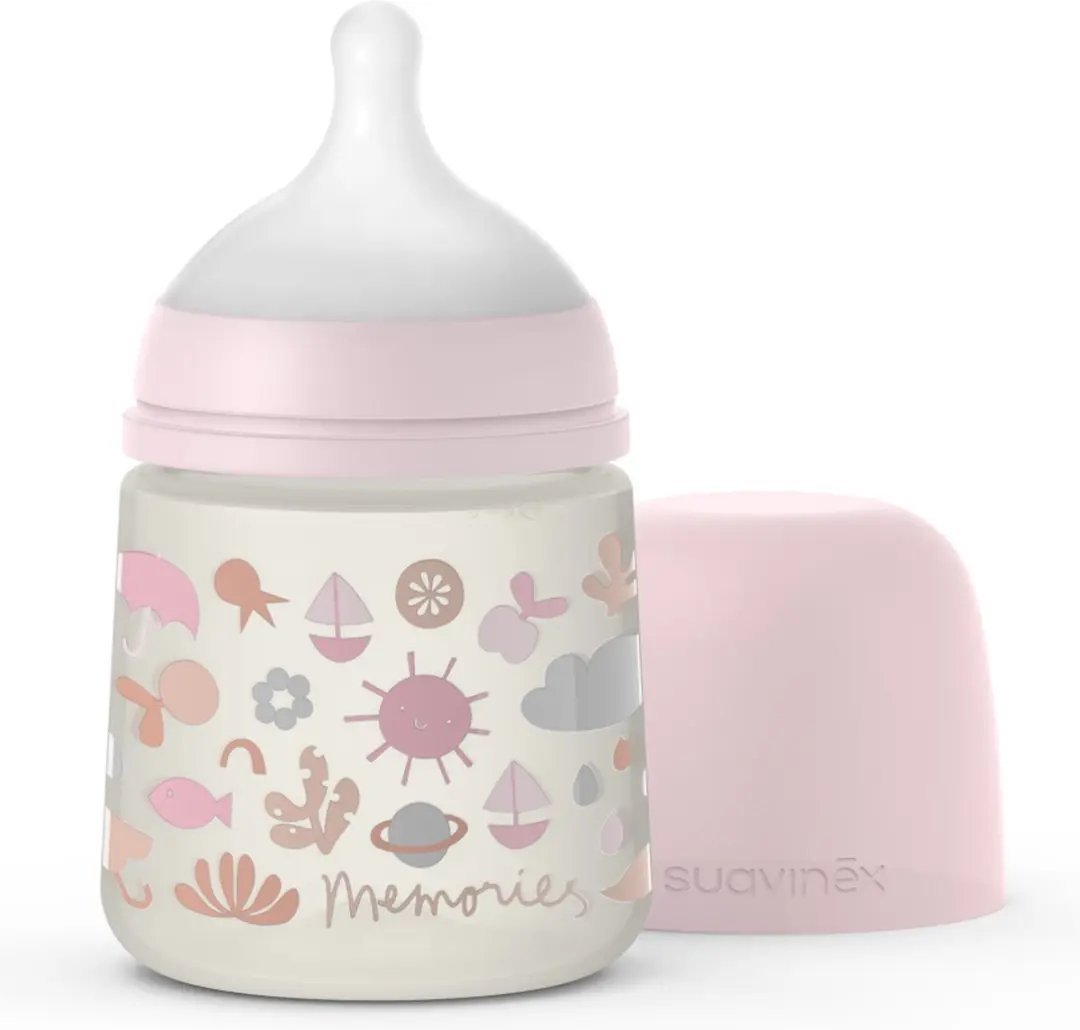 Suavinex Memories Slow Flow Fles 150ml - Roze