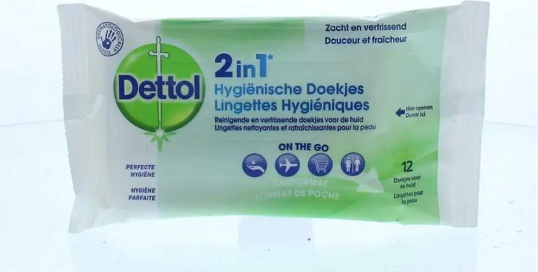 Dettol Hygiënische Doekjes 2-in-1 - 12 Stuks - afbeelding 6 van 6