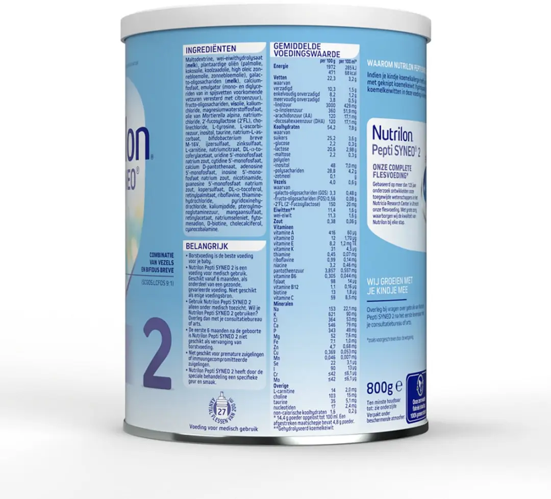 Nutrilon Pepti Syneo 2 Flesvoeding 800g