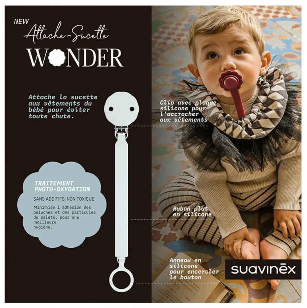 Suavinex Wonder Fopspeenkoord Illusion Blue