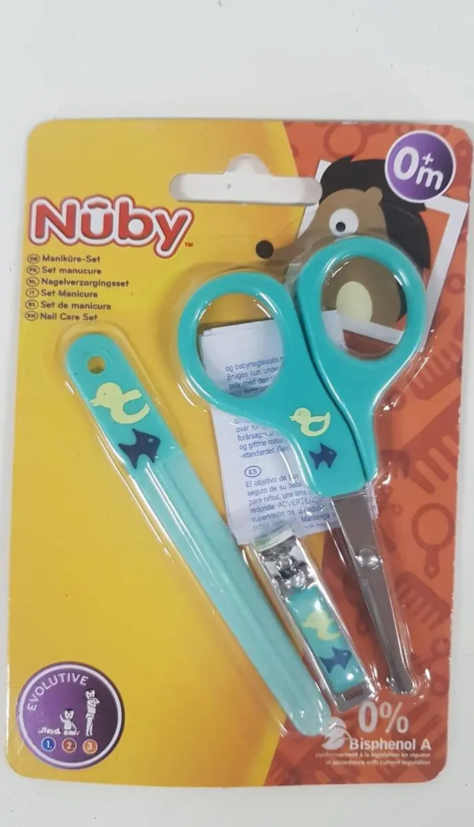 Nûby Manicure Set - 0+ Lichtblauw/Groen