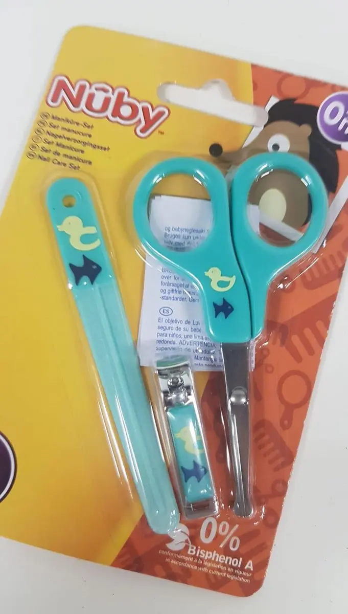Nûby Manicure Set - 0+ Lichtblauw/Groen