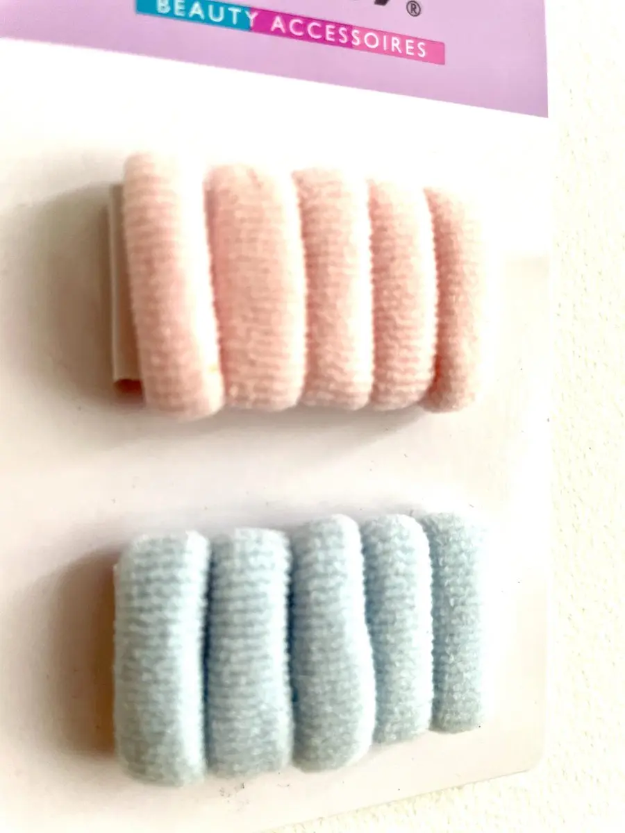 Zenner Badstof Elastiekjes - Licht roze/blauw - 10 Stuks