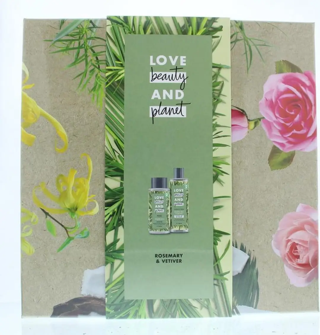 Love Beauty and Planet Rosemary & Vetiver Geschenkset - Douchegel & Shampoo 800ml