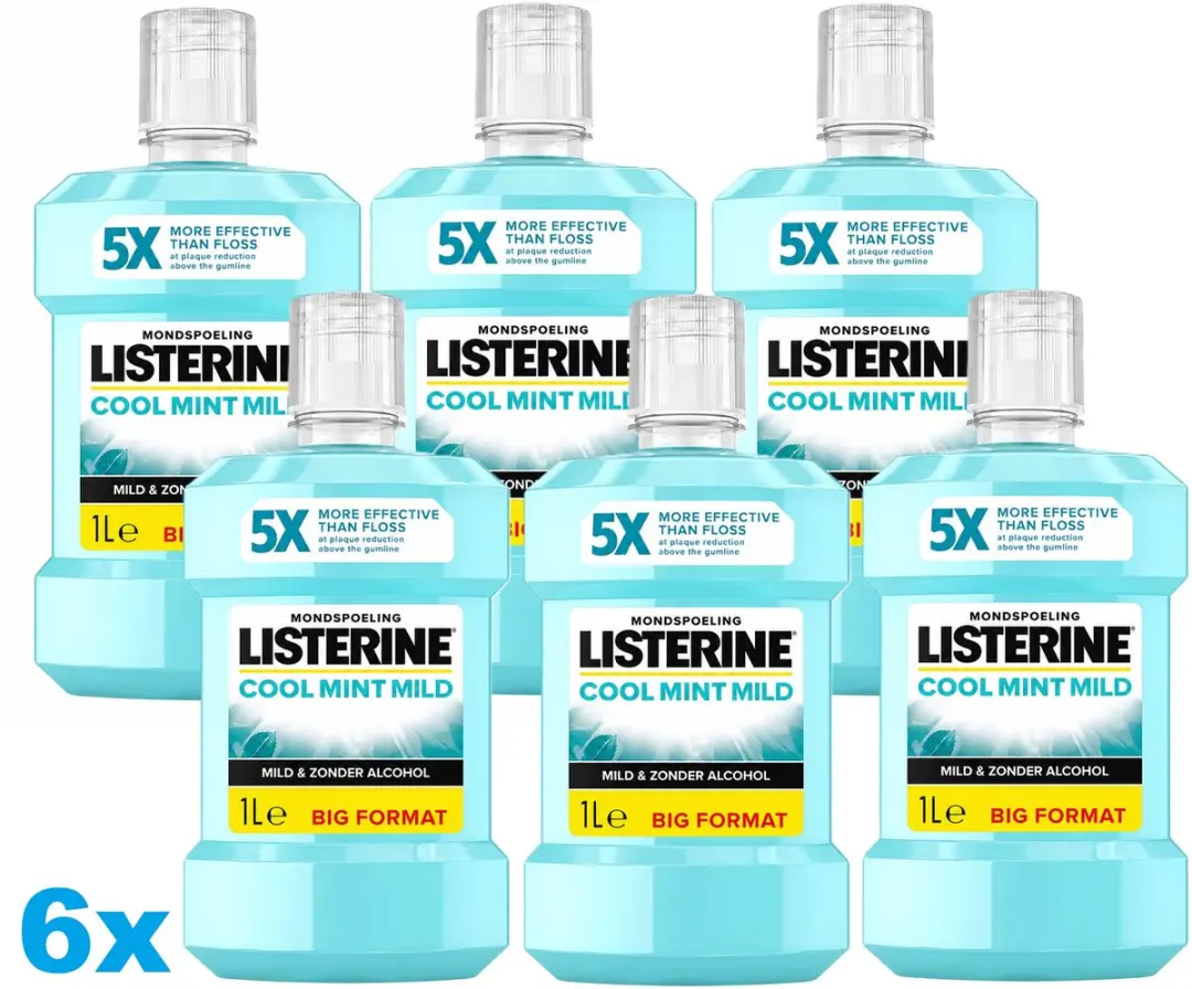 Listerine Cool Mint Mild Mondwater 6x1L