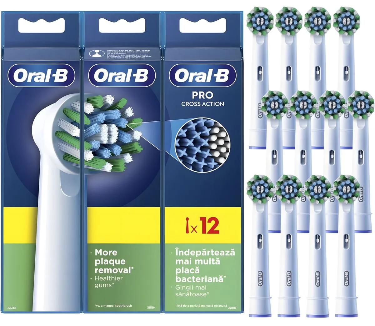 Oral-B Cross Action Opzetborstels 12 Stuks