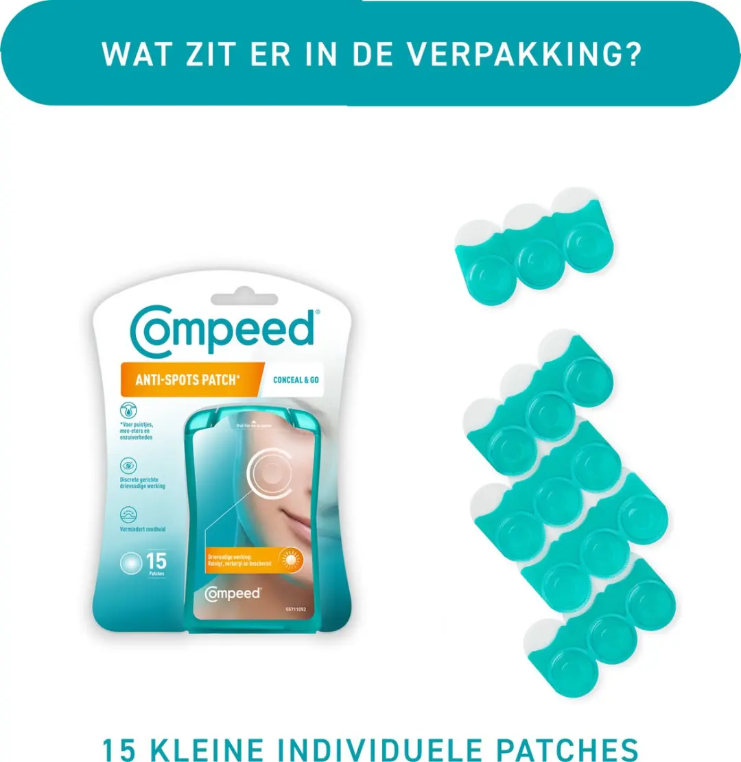 Compeed Anti-Spots Conceal & Go Pimple Patches - 15 Stuks