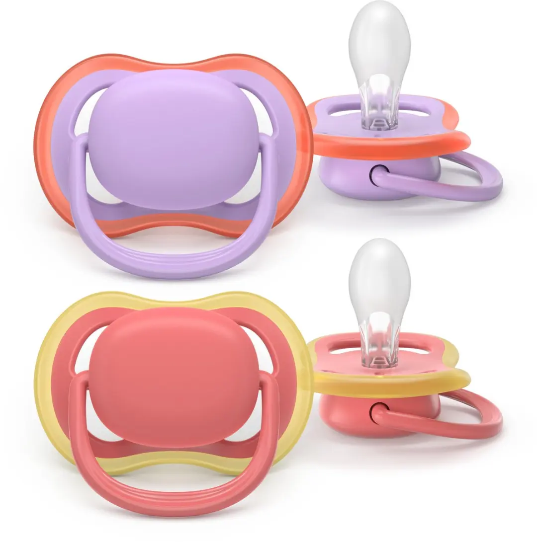 Philips Avent Ultra Air Fopspeen SCF349/46 - 2 Stuks - Roze/Rood