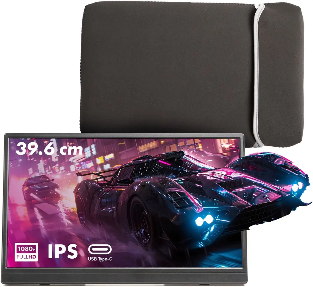 Pora&Co Draagbaar Game Monitor 15.6 Inch Full HD - HDMI & USB-C