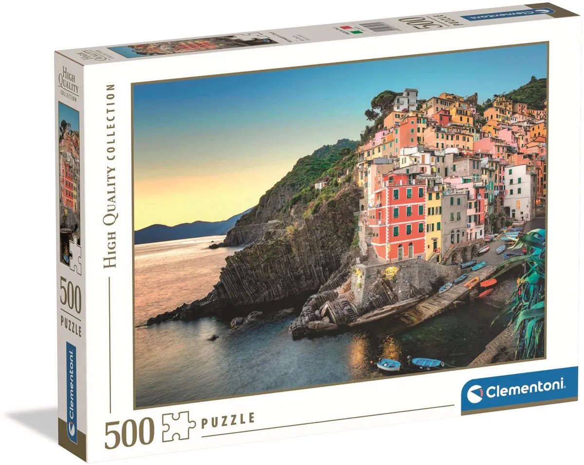 Clementoni Riomaggiore Kust Puzzel 500 Stukjes - Multikleur