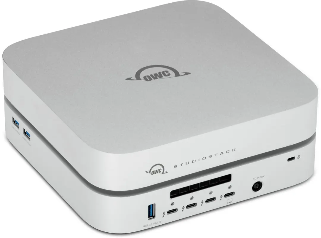 OWC StudioStack Thunderbolt 5 Docking Station - 3x TB5 & 3x USB-A - Zilver