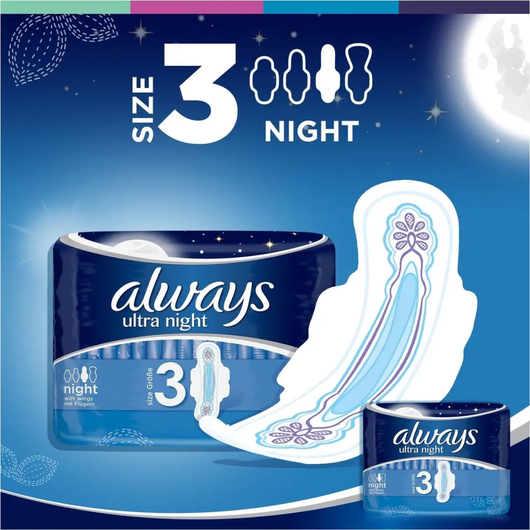 Always Pads Ultra Night Quatro Pack - 40 Stuks - afbeelding 6 van 6
