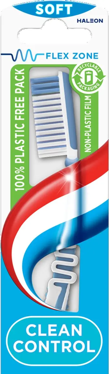 Aquafresh Clean Control Tandenborstel - Zacht - Lichtblauw - afbeelding 6 van 6