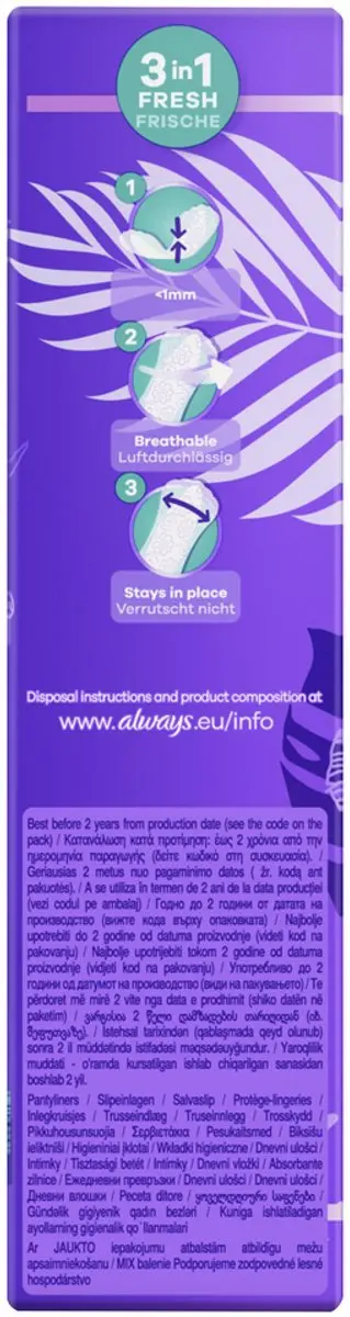 Always Daily Fresh Slim Flexistyle Inlegkruisjes - 240 Stuks