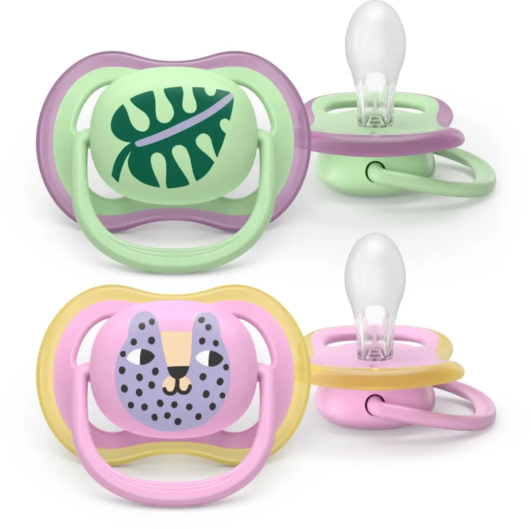 Philips Avent Ultra Air Fopspeen SCF087/13 - 2 Stuks - Groen Roze